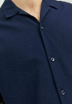 Jack & Jones Kurzarm Seersucker - Overhemd - Navy Blazer -Jack & Jones Verkoopwinkel 8b5977b55a9648ae81b461cbed3a5732