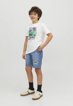 Jack & Jones Junior Jjichris Jjoriginal Jnr - Jeansshort - Blue Denim