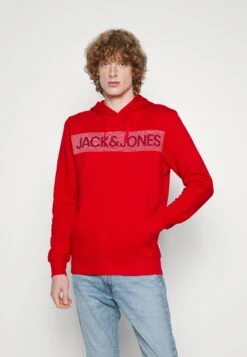Jack & Jones Ecorp Logo Noos - Hoodie - True Red