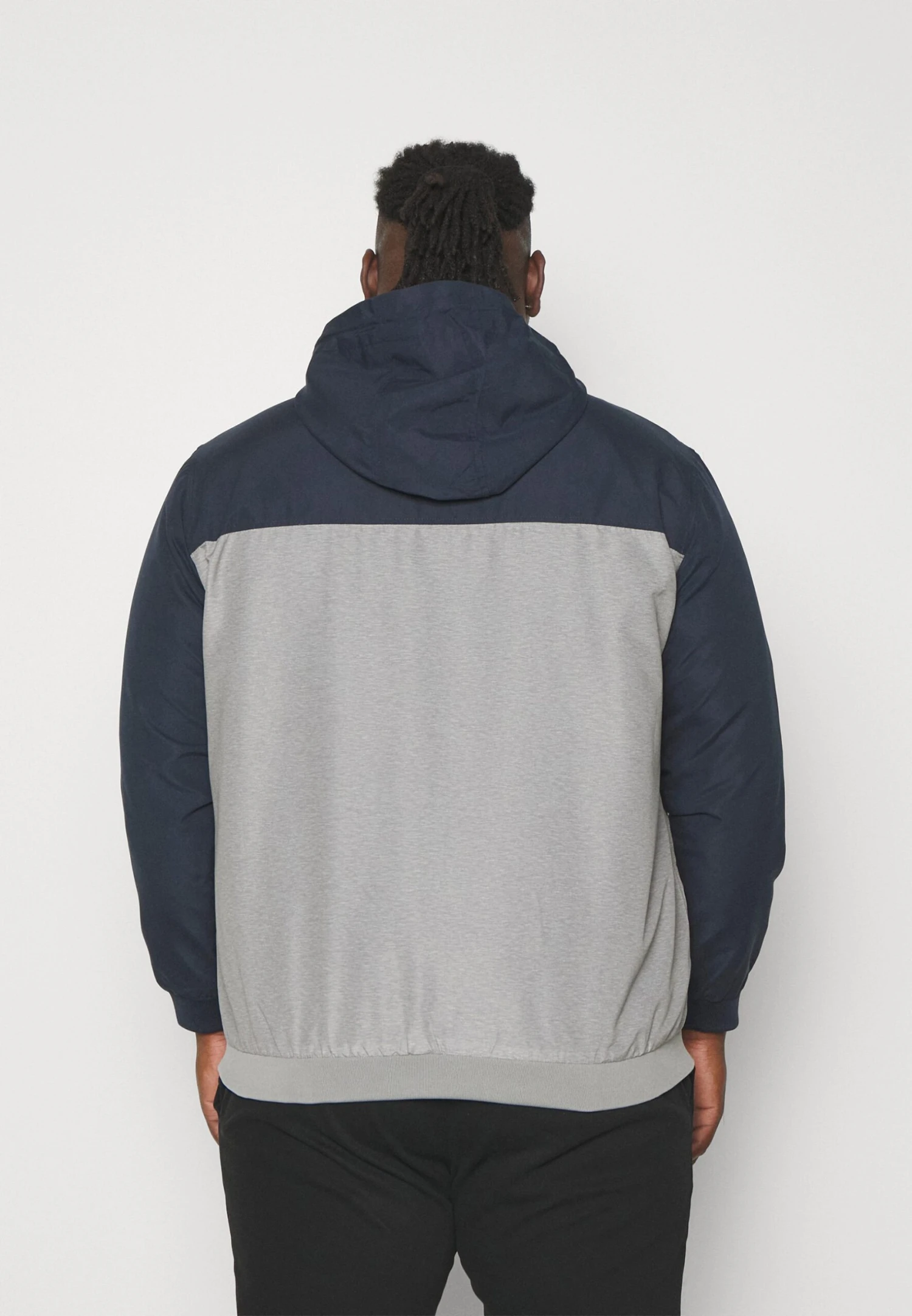 Jack & Jones Jjerush Hood - Windjack - Navy Blazer/White/Light Grey Melange 3 Jack & Jones Jjerush Hood - Windjack - Navy Blazer/White/Light Grey Melange - Afbeelding 3