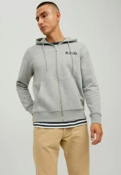 Jack & Jones Mit Rdd Bill - Sweater Met Rits - Light Grey Melange