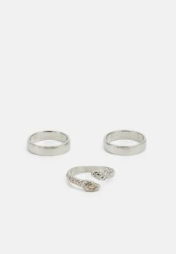 Jack & Jones Jacsnake 3 Pack - Ring - Silver Colour