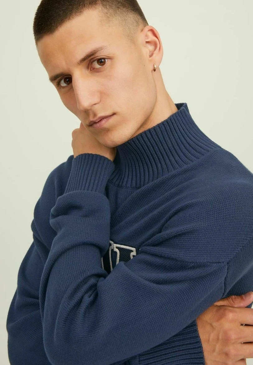 Jack & Jones High Neck - Trui - Navy Blazer 4 Jack & Jones High Neck - Trui - Navy Blazer - Afbeelding 4