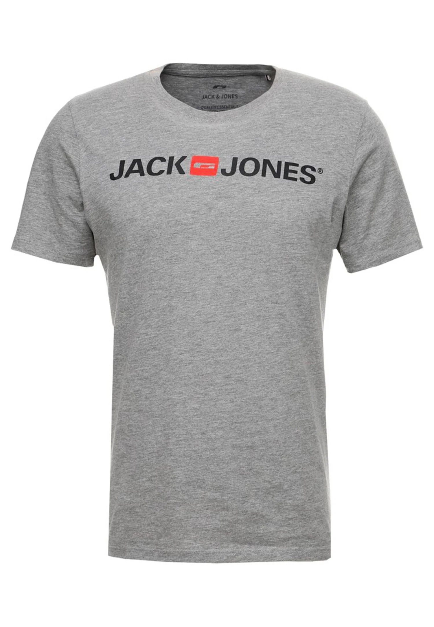 Jack & Jones Jjecorp Logo Crew Neck- T-Shirt Print - Light Grey Melange 4 Jack & Jones Jjecorp Logo Crew Neck- T-Shirt Print - Light Grey Melange - Afbeelding 4
