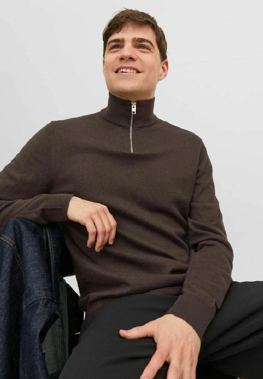 Jack & Jones Eemil Half Zip Noos - Trui - Seal Brown 6 Jack & Jones Eemil Half Zip Noos - Trui - Seal Brown - Afbeelding 6