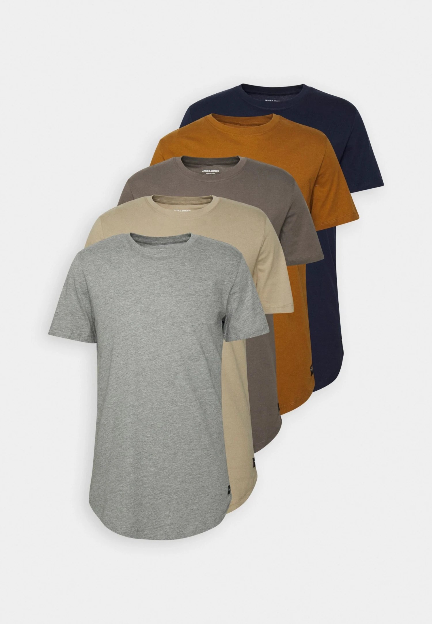 Jack & Jones Jjenoa 5 Pack - T-Shirt Basic - Crockery 8 Jack & Jones Jjenoa 5 Pack - T-Shirt Basic - Crockery - Afbeelding 8