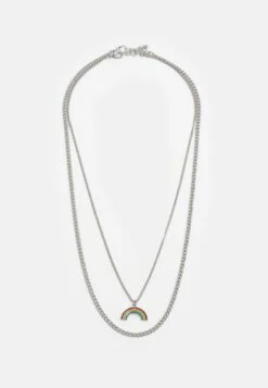 Jack & Jones Jacpride Necklace Unisex 2 Pack - Ketting - Silver/Coloured/Birch