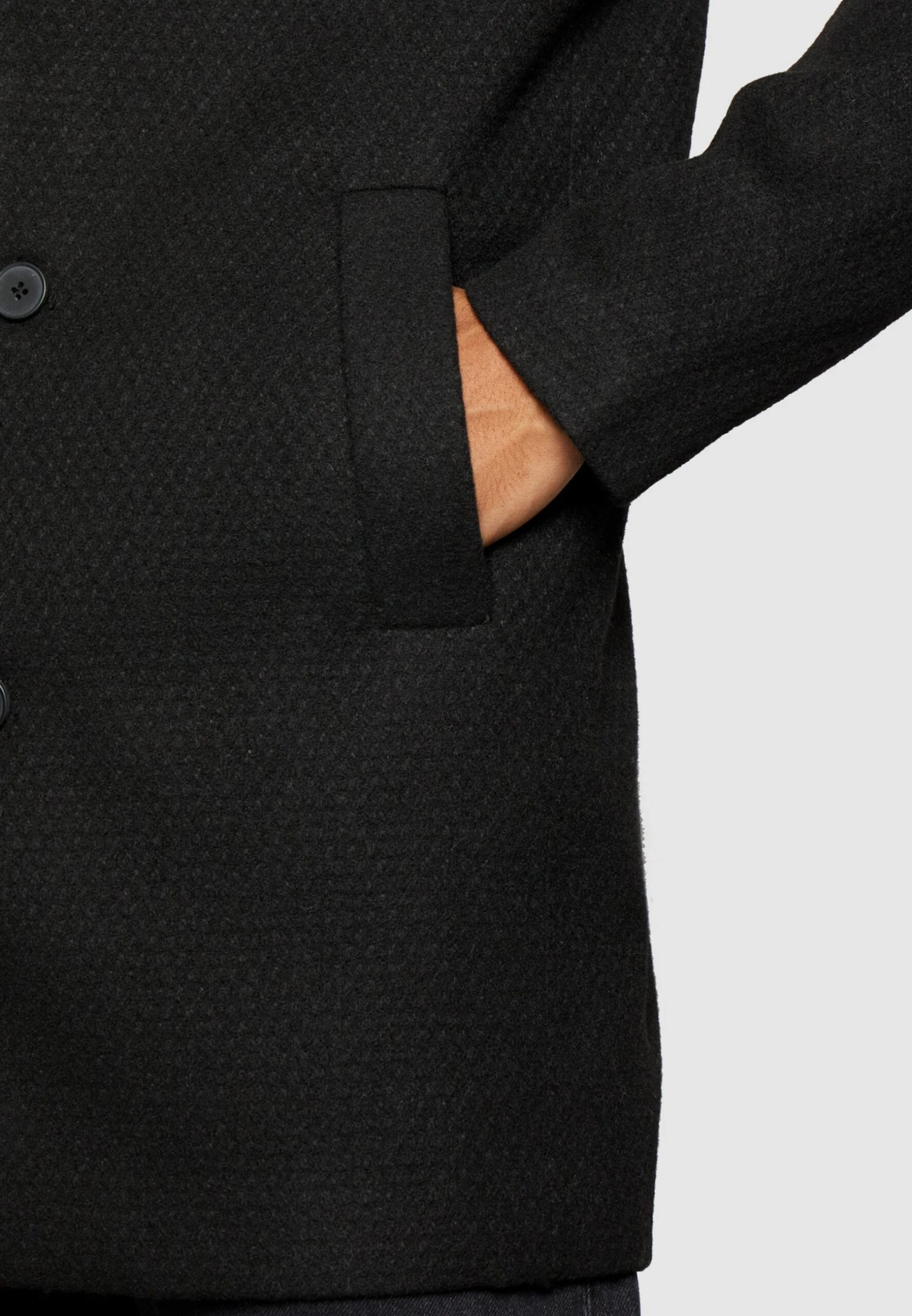 Jack & Jones Jjtoby Coat - Halflange Jas - Black 6 Jack & Jones Jjtoby Coat - Halflange Jas - Black - Afbeelding 6