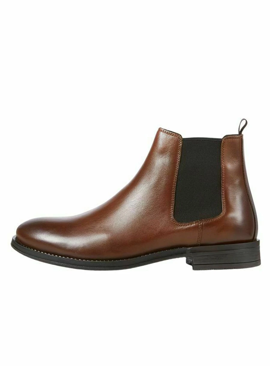 Jack & Jones Jfwargo Leather Chelsea Ln - Korte Laarzen - Cognac 1 Jack & Jones Jfwargo Leather Chelsea Ln - Korte Laarzen - Cognac
