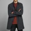 JACK&JONES Premium Jprblamelton - Halflange Jas - Dark Grey Melange