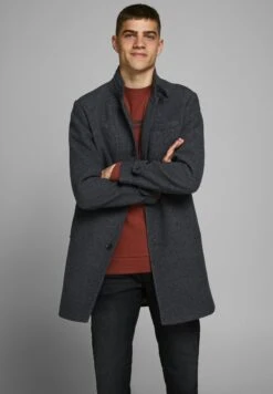 JACK&JONES Premium Jprblamelton - Halflange Jas - Dark Grey Melange