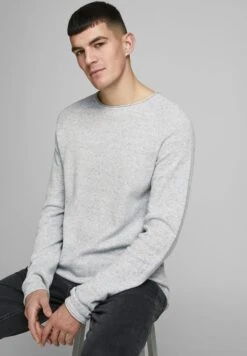Jack & Jones JjehillCrew Neck Noos - Trui - Light Grey Melange -Jack & Jones Verkoopwinkel a890ba6df76c464391facced45206e45