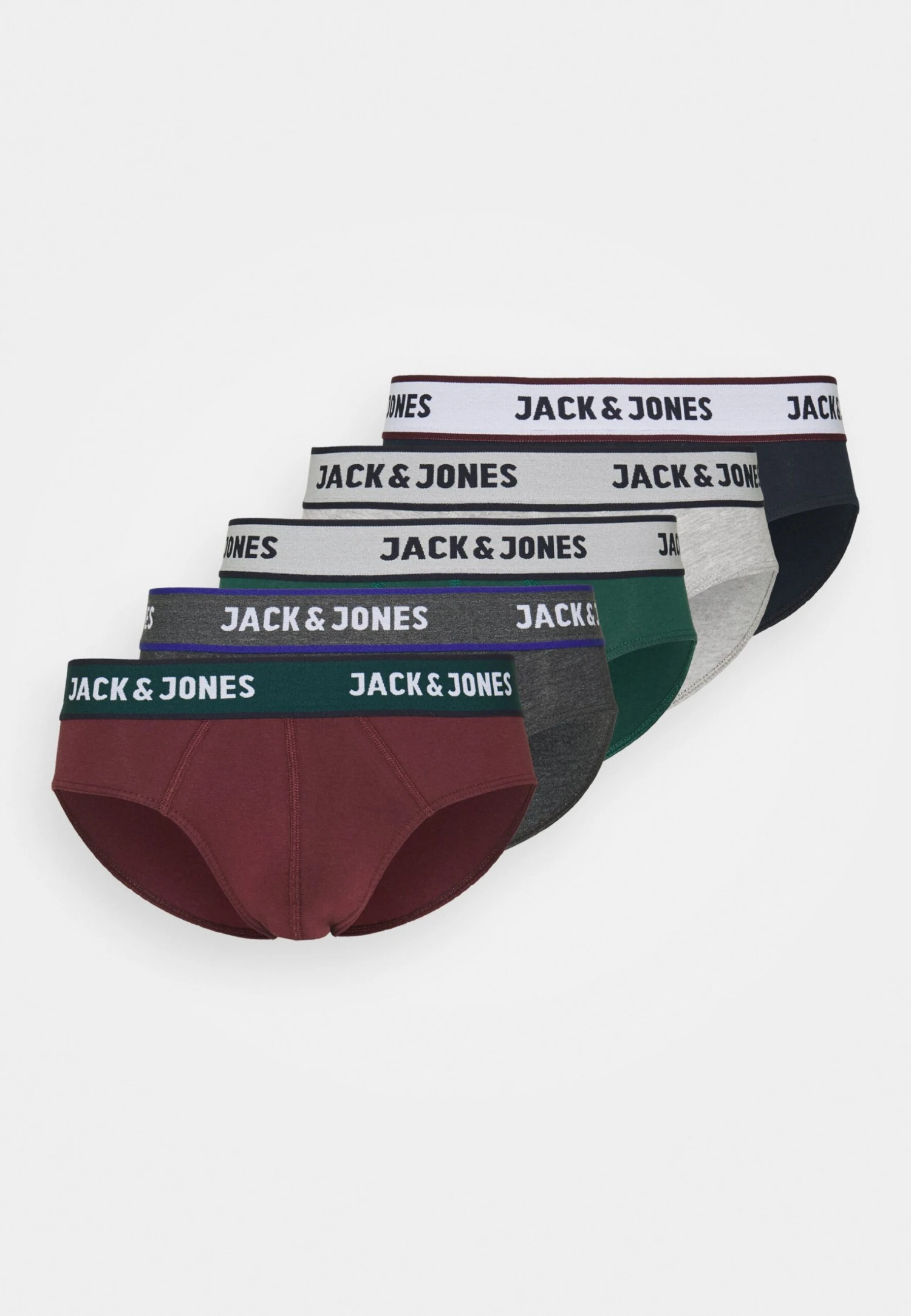 Jack & Jones Jacsolid Briefs 5 Pack - Slip - Port Royale/Sea Moss/Navy Blazer 5 Jack & Jones Jacsolid Briefs 5 Pack - Slip - Port Royale/Sea Moss/Navy Blazer - Afbeelding 5