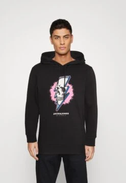 Jack & Jones Jorcrown Skull Hood - Sweater - Black