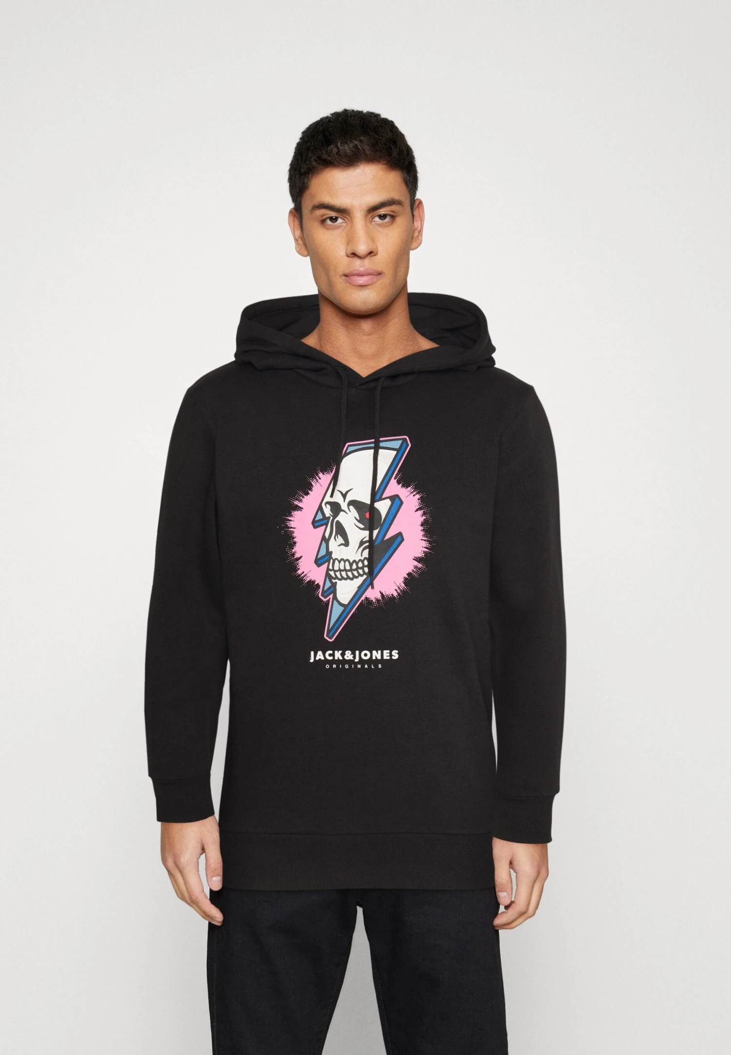 Jack & Jones Jorcrown Skull Hood - Sweater - Black 1 Jack & Jones Jorcrown Skull Hood - Sweater - Black