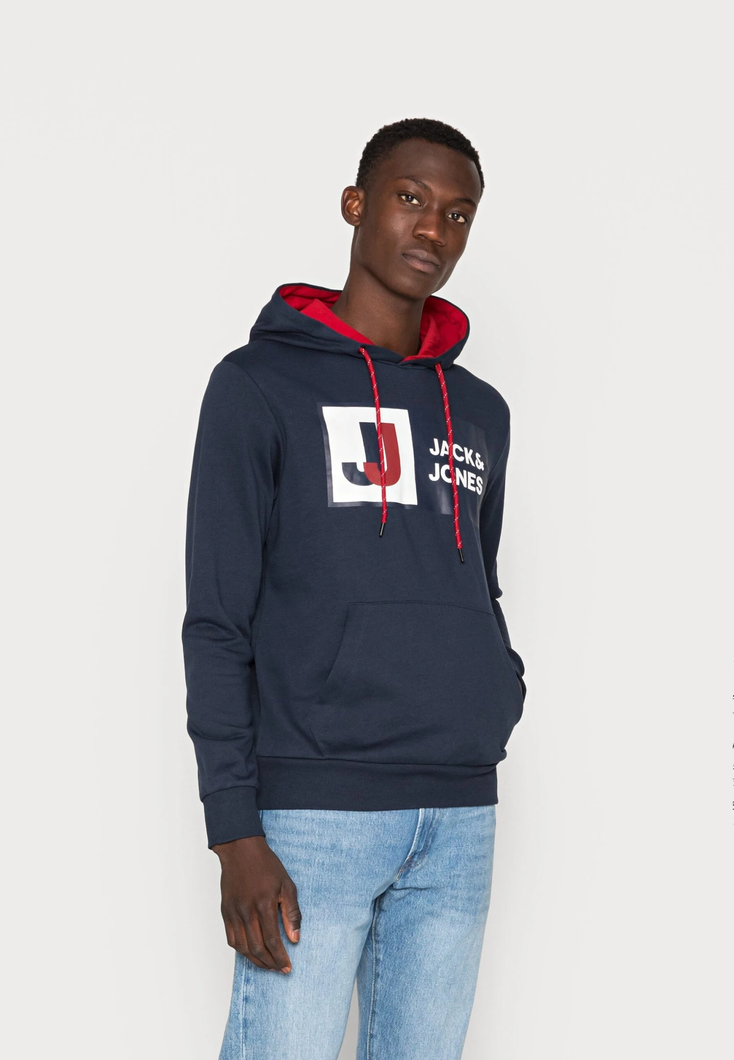 Jack & Jones Jcologan- Hoodie - Navy Blazer 1 Jack & Jones Jcologan- Hoodie - Navy Blazer