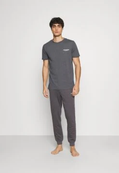Jack & Jones Jachexa Tee And Pants - Pyjama - Asphalt