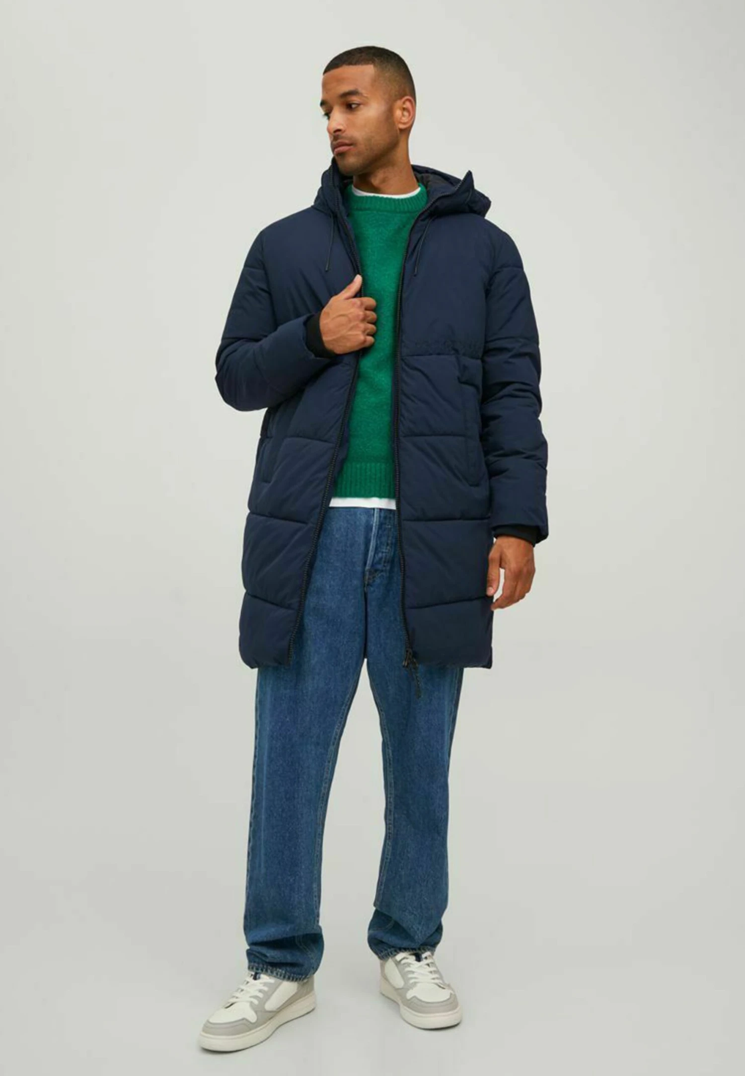 Jack & Jones Lange- Winterjas - Navy Blazer 2 Jack & Jones Lange- Winterjas - Navy Blazer - Afbeelding 2