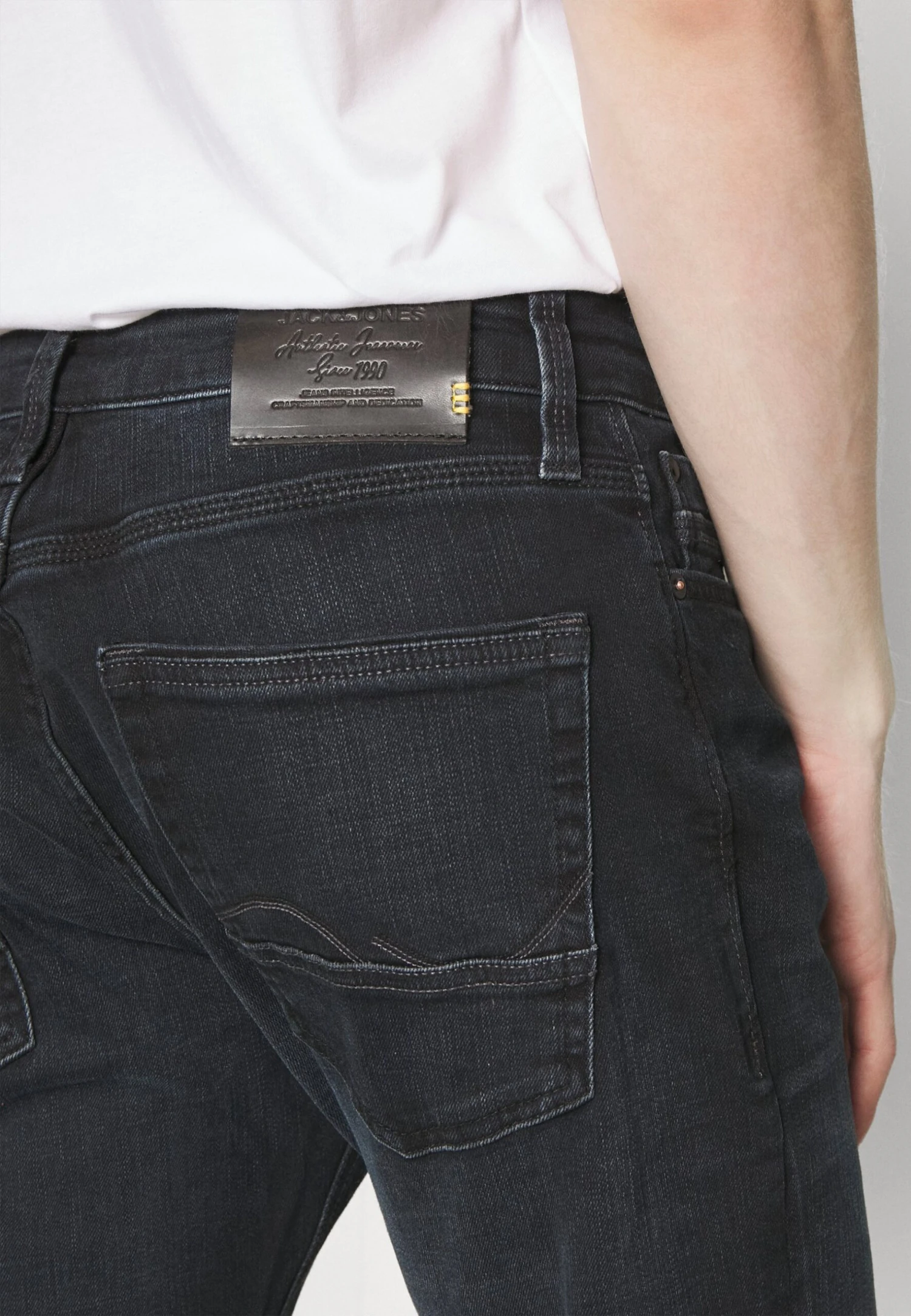 Jack & Jones Jjimike Jjwood - Straight Leg Jeans - Black Denim 5 Jack & Jones Jjimike Jjwood - Straight Leg Jeans - Black Denim - Afbeelding 5