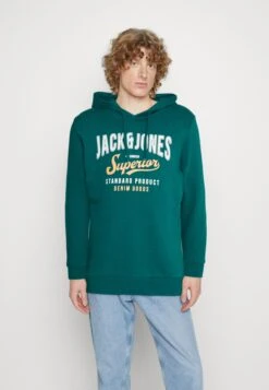 Jack & Jones Jjelogo Hood - Hoodie - Dark Green