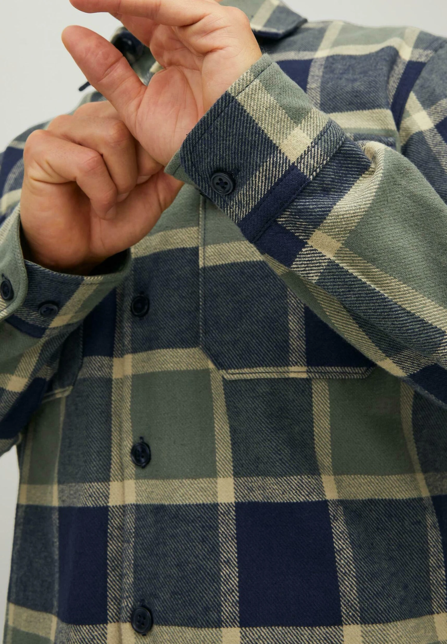 Jack & Jones Rddari Check L/S Sn - Lichte Jas - Dusty Olive 4 Jack & Jones Rddari Check L/S Sn - Lichte Jas - Dusty Olive - Afbeelding 4