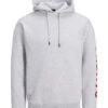Jack & Jones Jcomono Hood - Hoodie - Light Grey Melange