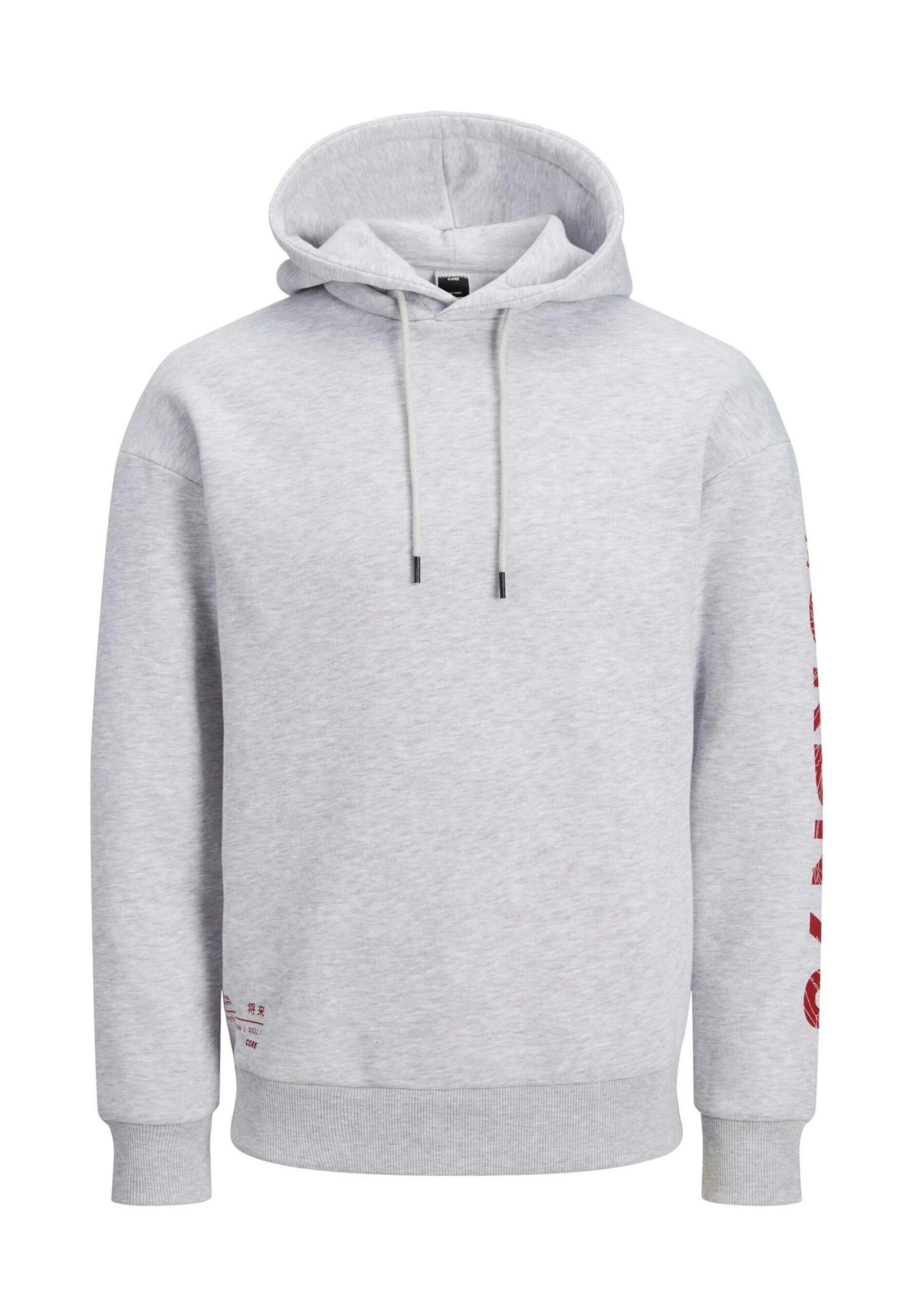 Jack & Jones Jcomono Hood - Hoodie - Light Grey Melange 1 Jack & Jones Jcomono Hood - Hoodie - Light Grey Melange