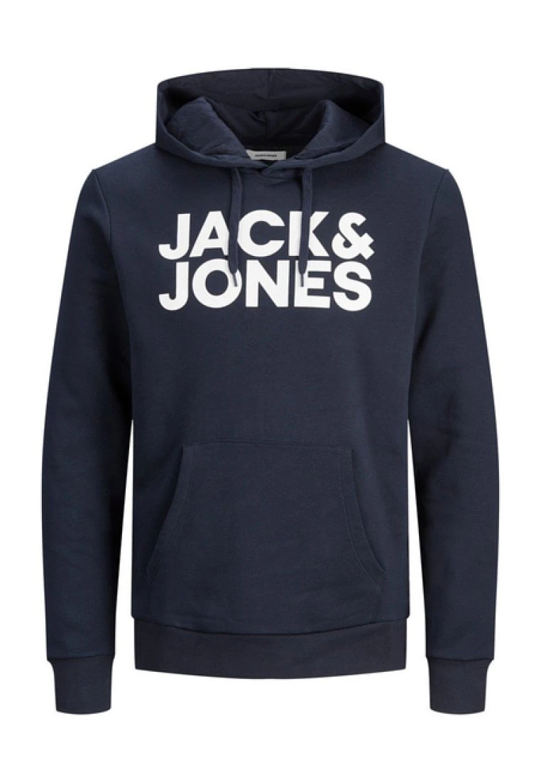 Jack & Jones Ecorp Logo Noos - Hoodie - Navy 1 Jack & Jones Ecorp Logo Noos - Hoodie - Navy