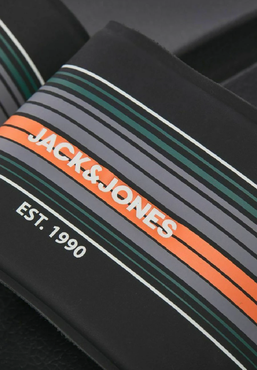 Jack & Jones Gestreifte - Badslippers - Anthracite 7 Jack & Jones Gestreifte - Badslippers - Anthracite - Afbeelding 7