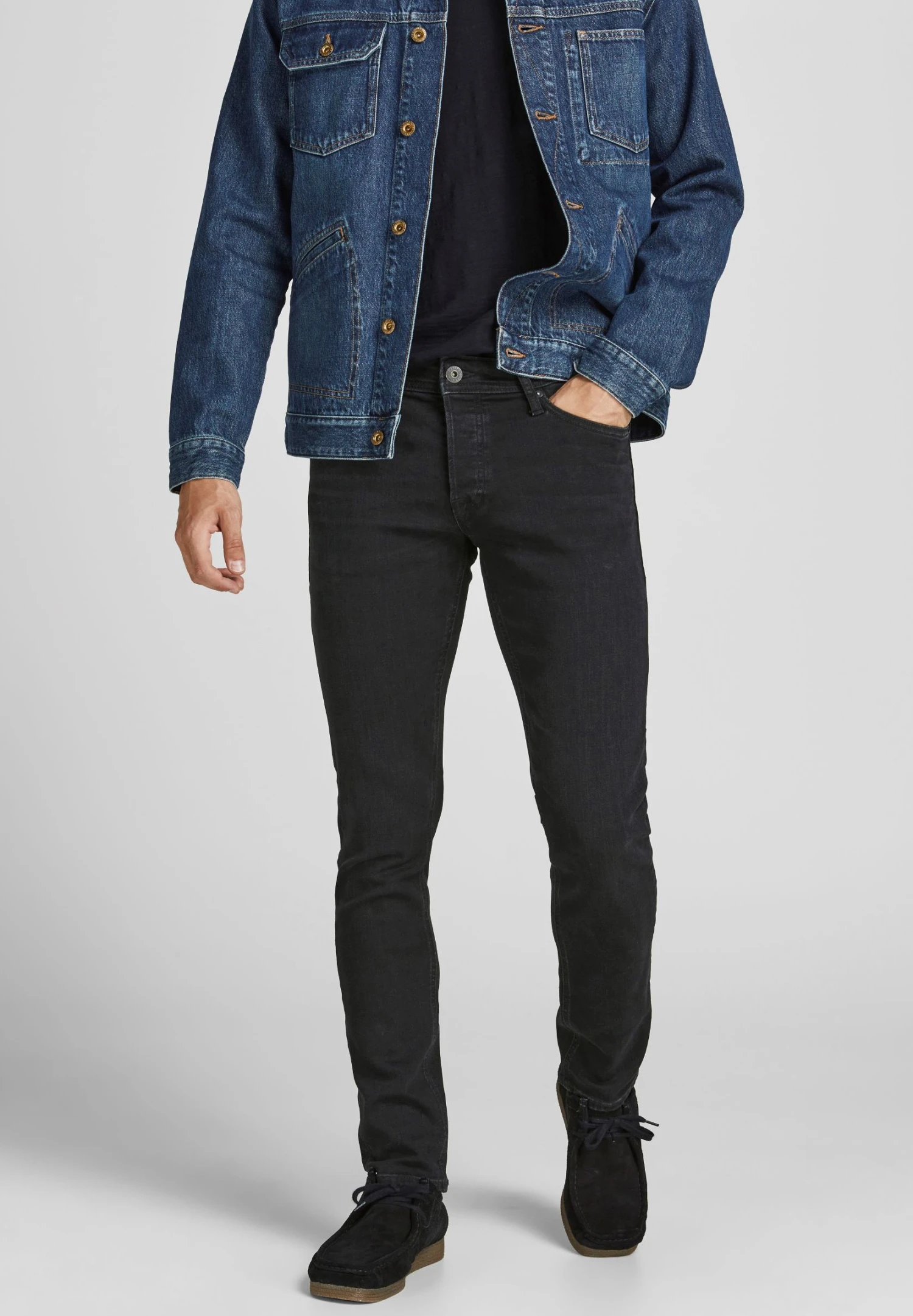 Jack & Jones Jjiglenn Jjoriginal - Slim Fit Jeans - Black Denim 1 Jack & Jones Jjiglenn Jjoriginal - Slim Fit Jeans - Black Denim