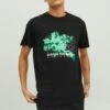 Jack & Jones Jcomarina Tee Crew Neck - T-Shirt Print - Black