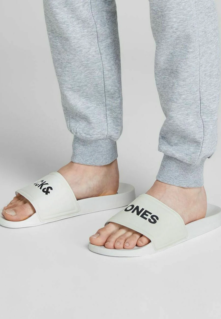 Jack & Jones Badslippers - White 1 Jack & Jones Badslippers - White