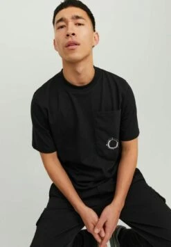 Jack & Jones Overlay - T-Shirt Print - Black -Jack & Jones Verkoopwinkel ce5205dd73ec46e49ad39d87dcf6aa0d