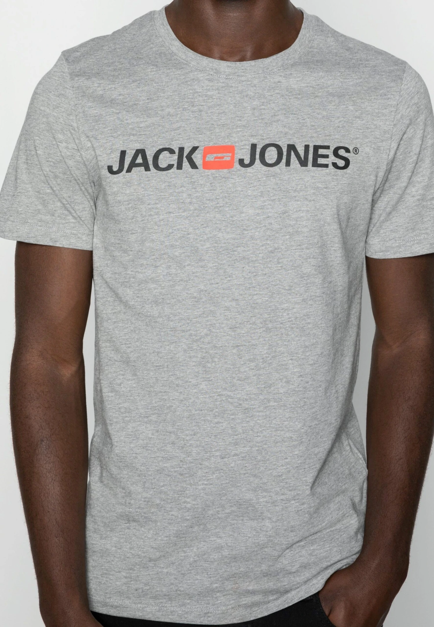 Jack & Jones Jjecorp Logo Crew Neck- T-Shirt Print - Light Grey Melange 5 Jack & Jones Jjecorp Logo Crew Neck- T-Shirt Print - Light Grey Melange - Afbeelding 5