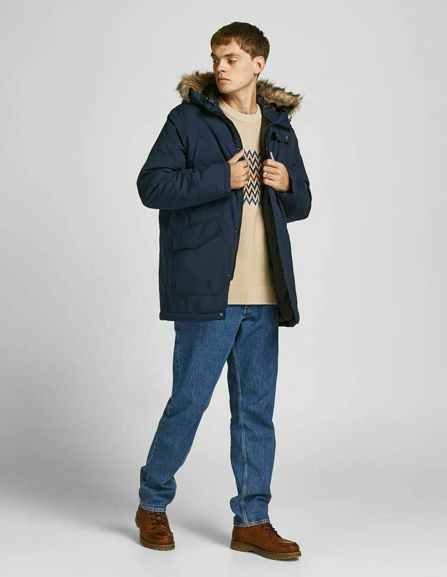 Jack & Jones Jwhgreat - Parka - Navy Blazer 2 Jack & Jones Jwhgreat - Parka - Navy Blazer - Afbeelding 2