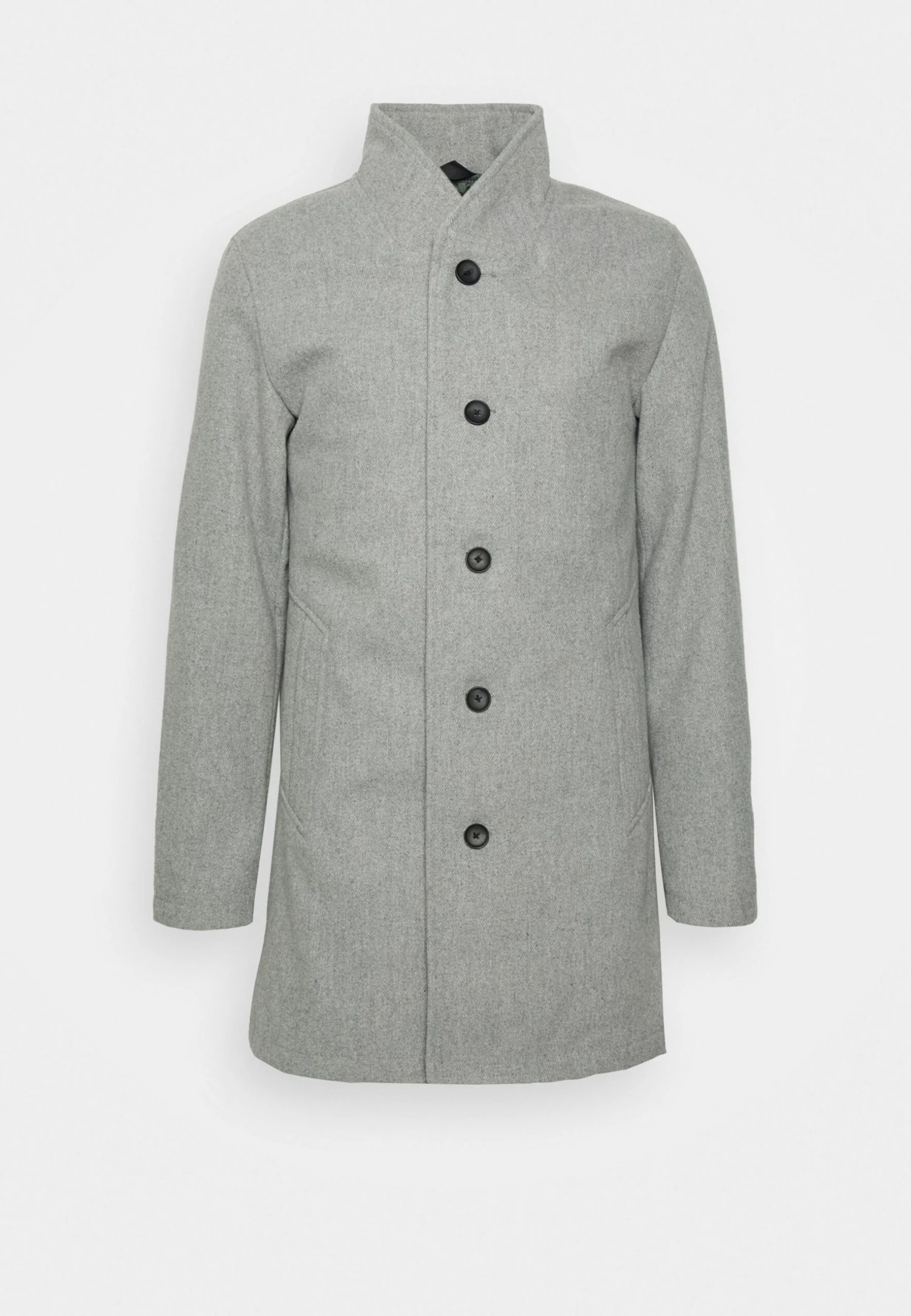 Jack & Jones Jjecollum Coat - Halflange Jas - Light Grey Melange 1 Jack & Jones Jjecollum Coat - Halflange Jas - Light Grey Melange