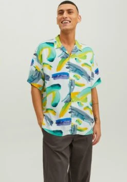 Jack & Jones Jorjuan Aop Ss Smu Ln - Overhemd - Cloud Dancer