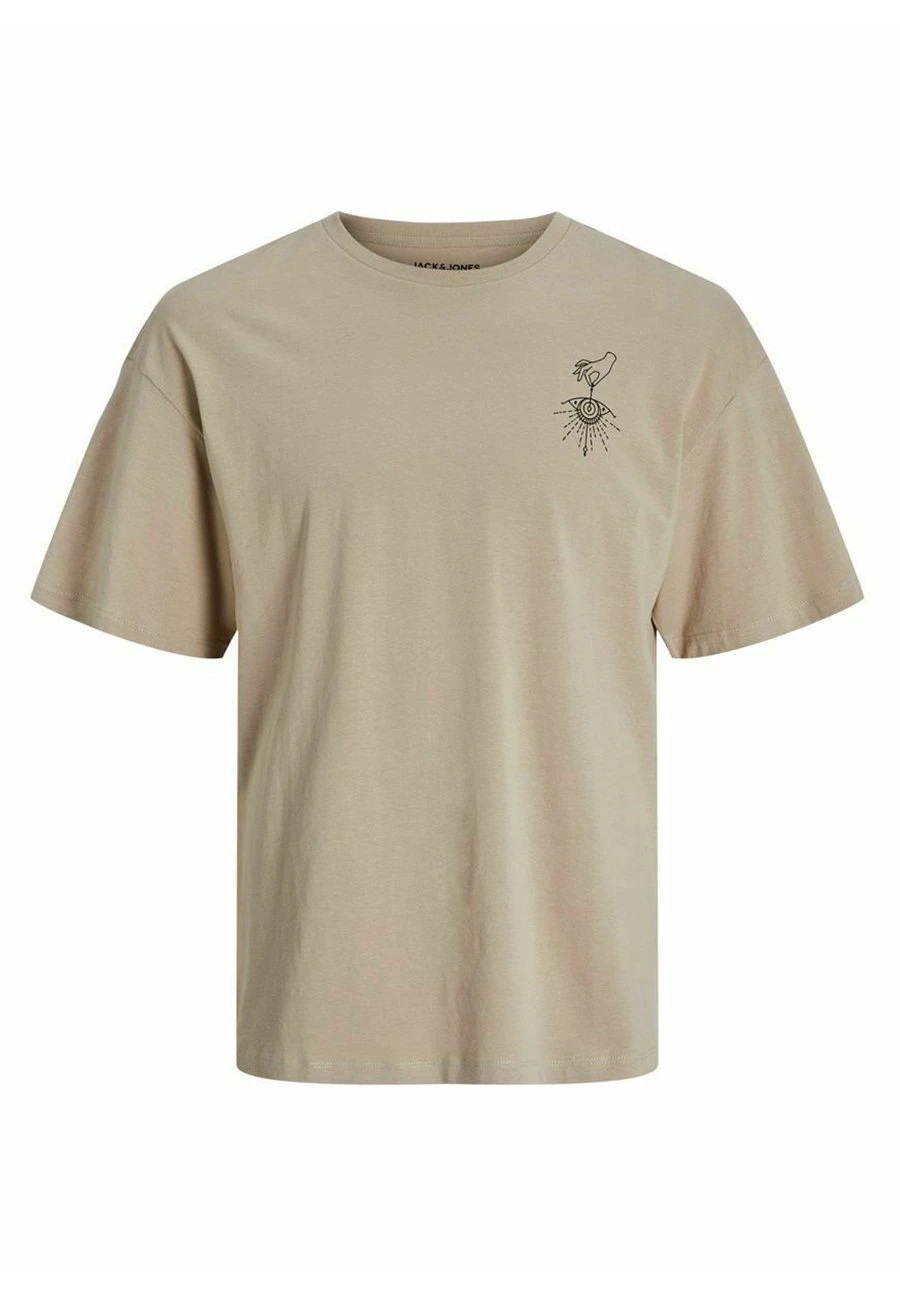 Jack & Jones Crew Neck - T-Shirt Print - Crockery 1 Jack & Jones Crew Neck - T-Shirt Print - Crockery