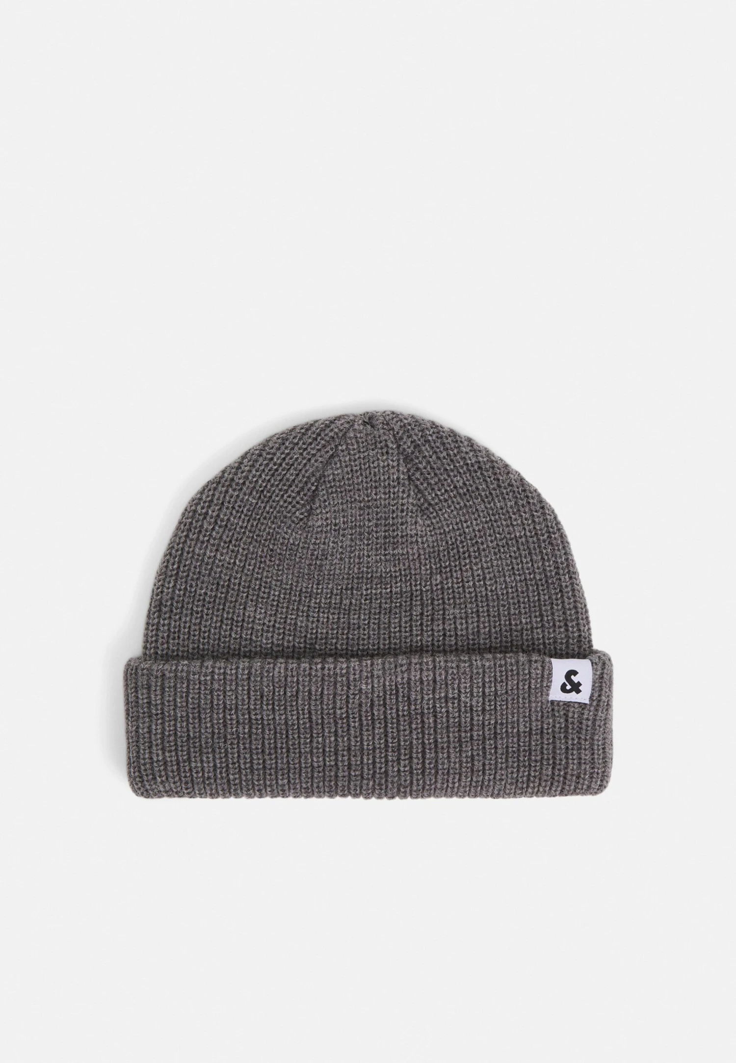 Jack & Jones Jactwisted Short Beanie - Muts - Grey Melange 1 Jack & Jones Jactwisted Short Beanie - Muts - Grey Melange