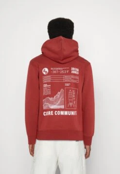 Jack & Jones Jcounseen Backprint Hood - Sweater - Rosewood