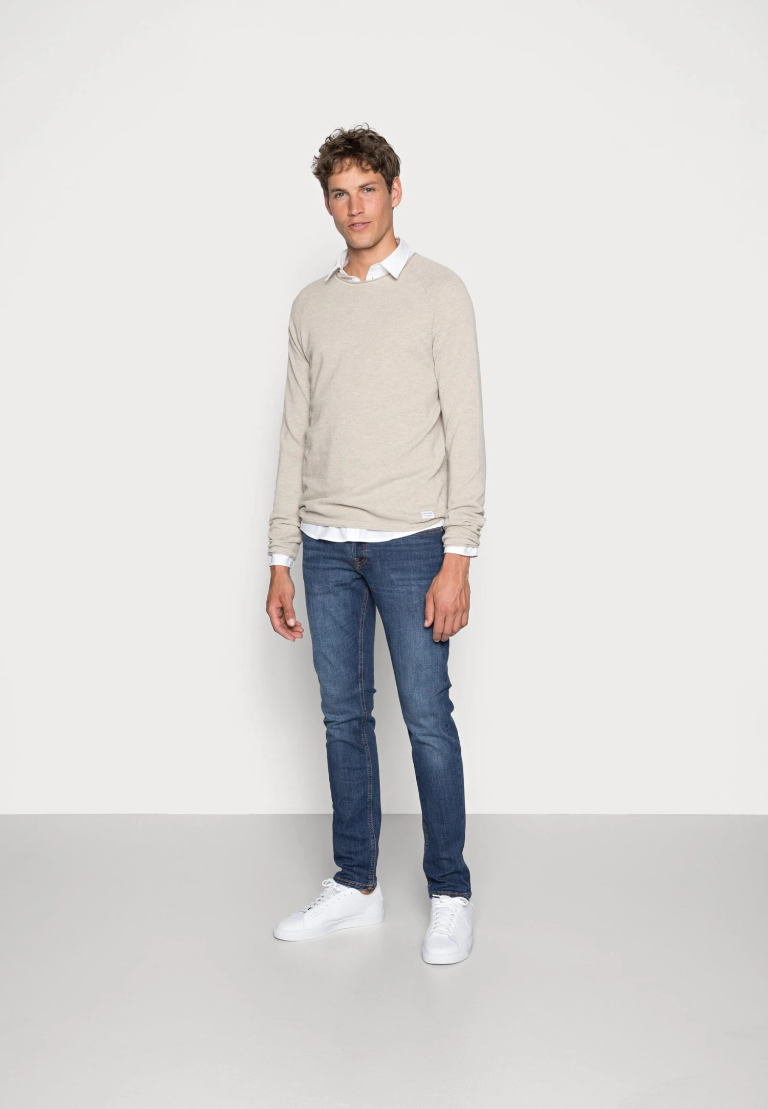 Jack & Jones JjehillCrew Neck Noos - Trui - Oatmeal Melange 2 Jack & Jones JjehillCrew Neck Noos - Trui - Oatmeal Melange - Afbeelding 2
