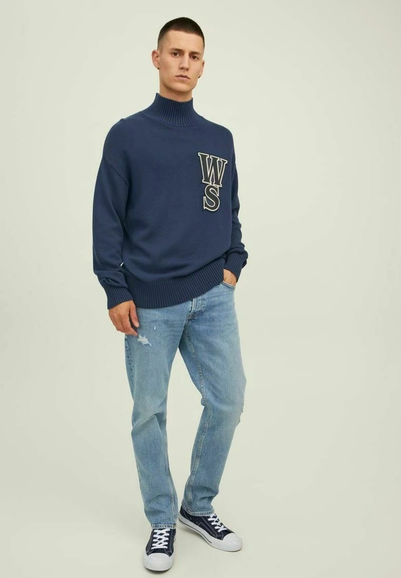 Jack & Jones High Neck - Trui - Navy Blazer 2 Jack & Jones High Neck - Trui - Navy Blazer - Afbeelding 2