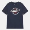 Jack & Jones Junior Jjelogo Tee Jr - T-Shirt Print - Navy Blazer