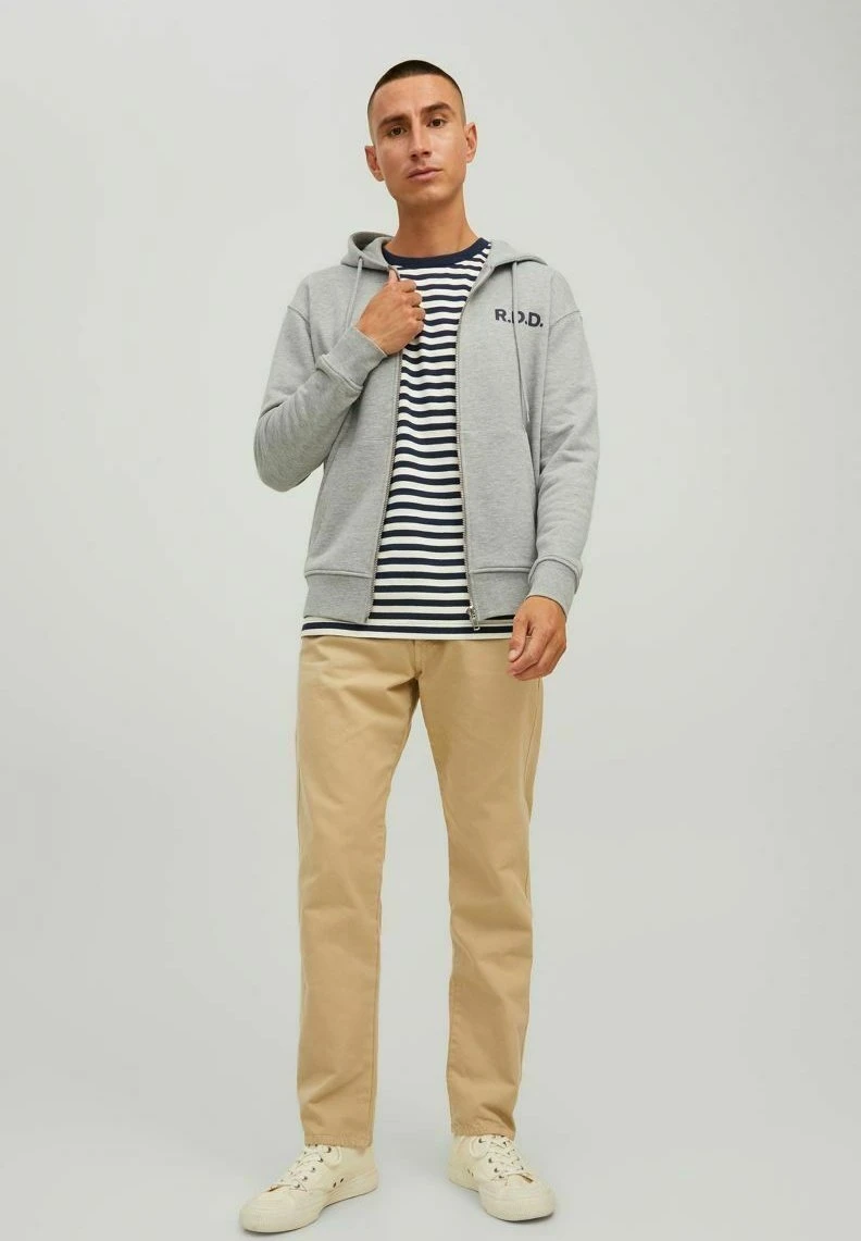 Jack & Jones Mit Rdd Bill - Sweater Met Rits - Light Grey Melange 2 Jack & Jones Mit Rdd Bill - Sweater Met Rits - Light Grey Melange - Afbeelding 2