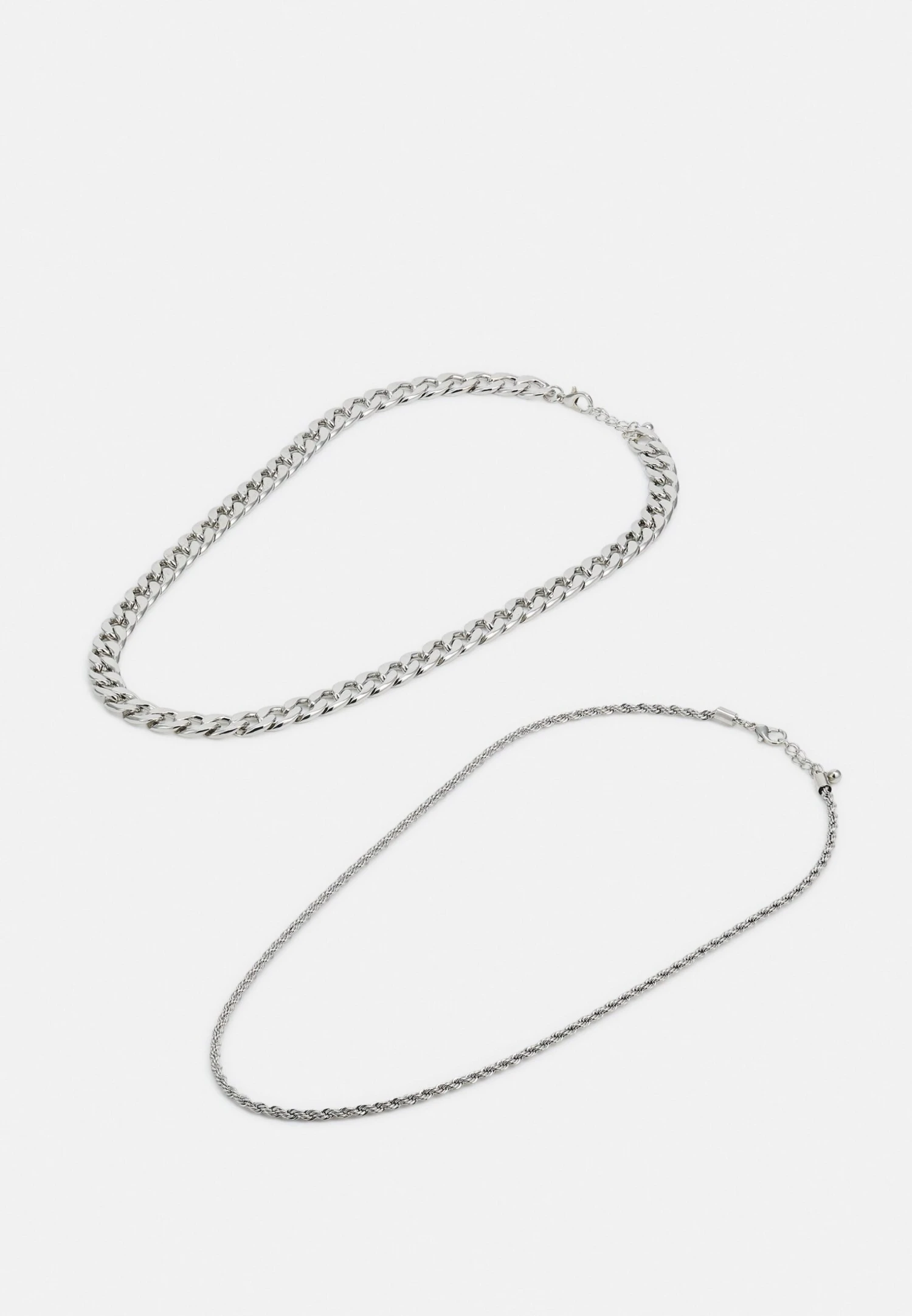 Jack & Jones Jacanch Necklace Unisex 2 Pack - Ketting - Silver Coloured 1 Jack & Jones Jacanch Necklace Unisex 2 Pack - Ketting - Silver Coloured