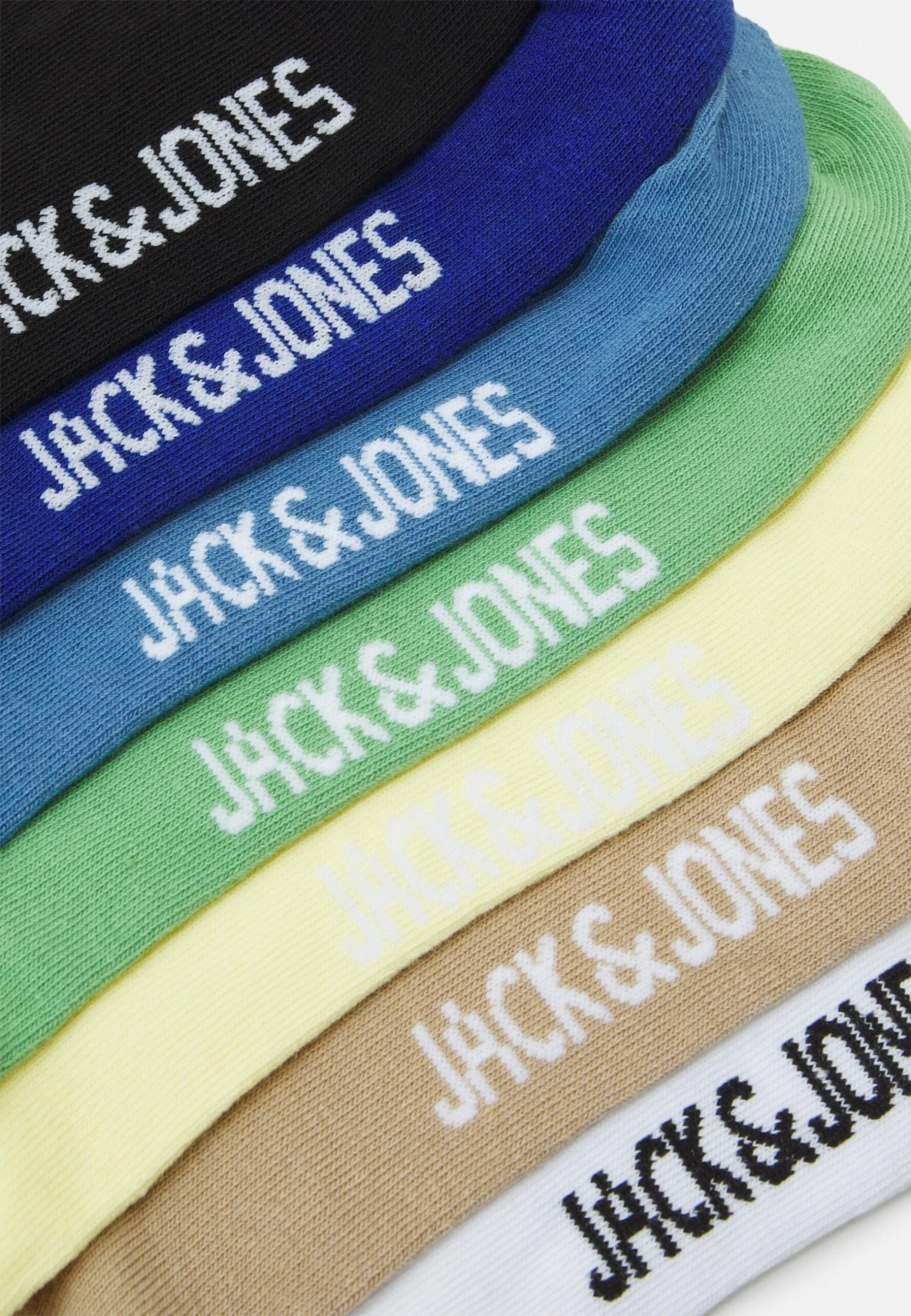 Jack & Jones Jacroman Short 7 Pack - Sokken - White/Silver-Coloured Lake Blue/Absinthe Green/Crockery/Pastel Yellow/Navy Blazer/Black 2 Jack & Jones Jacroman Short 7 Pack - Sokken - White/Silver-Coloured Lake Blue/Absinthe Green/Crockery/Pastel Yellow/Navy Blazer/Black - Afbeelding 2