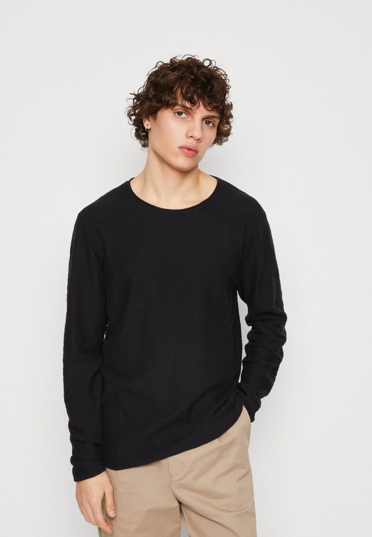 Jack & Jones Jjslub Crew Neck - Trui - Black 1 Jack & Jones Jjslub Crew Neck - Trui - Black